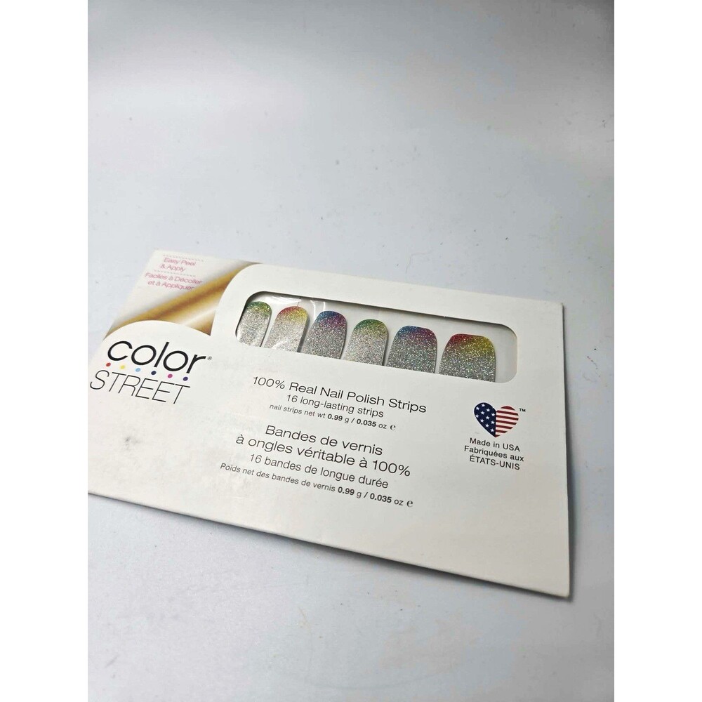Color Street Press-On Nail Polish Strips Multicolor Glitter Throwing Shade
